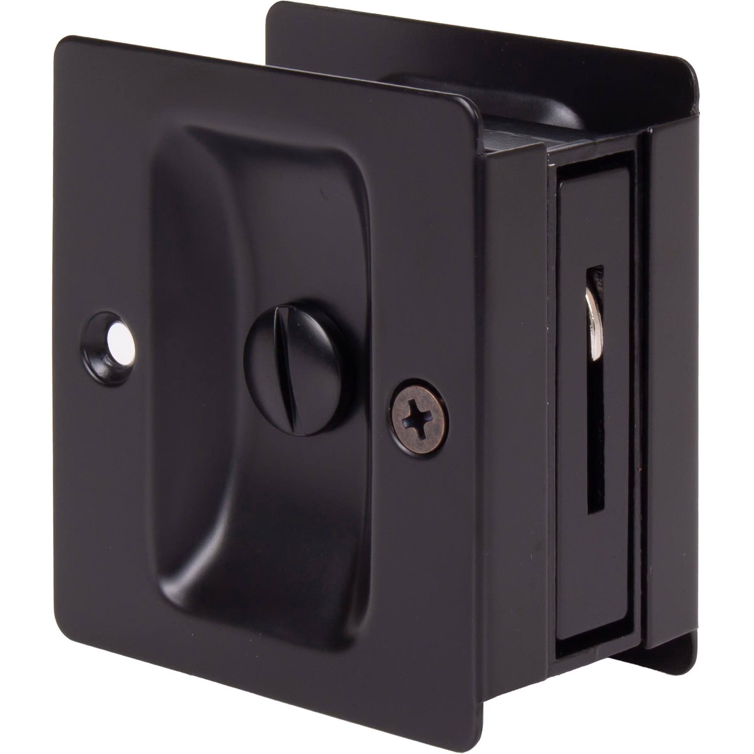 Premium Square Pocket Door Lock, Privacy/Bed/Bath Latch