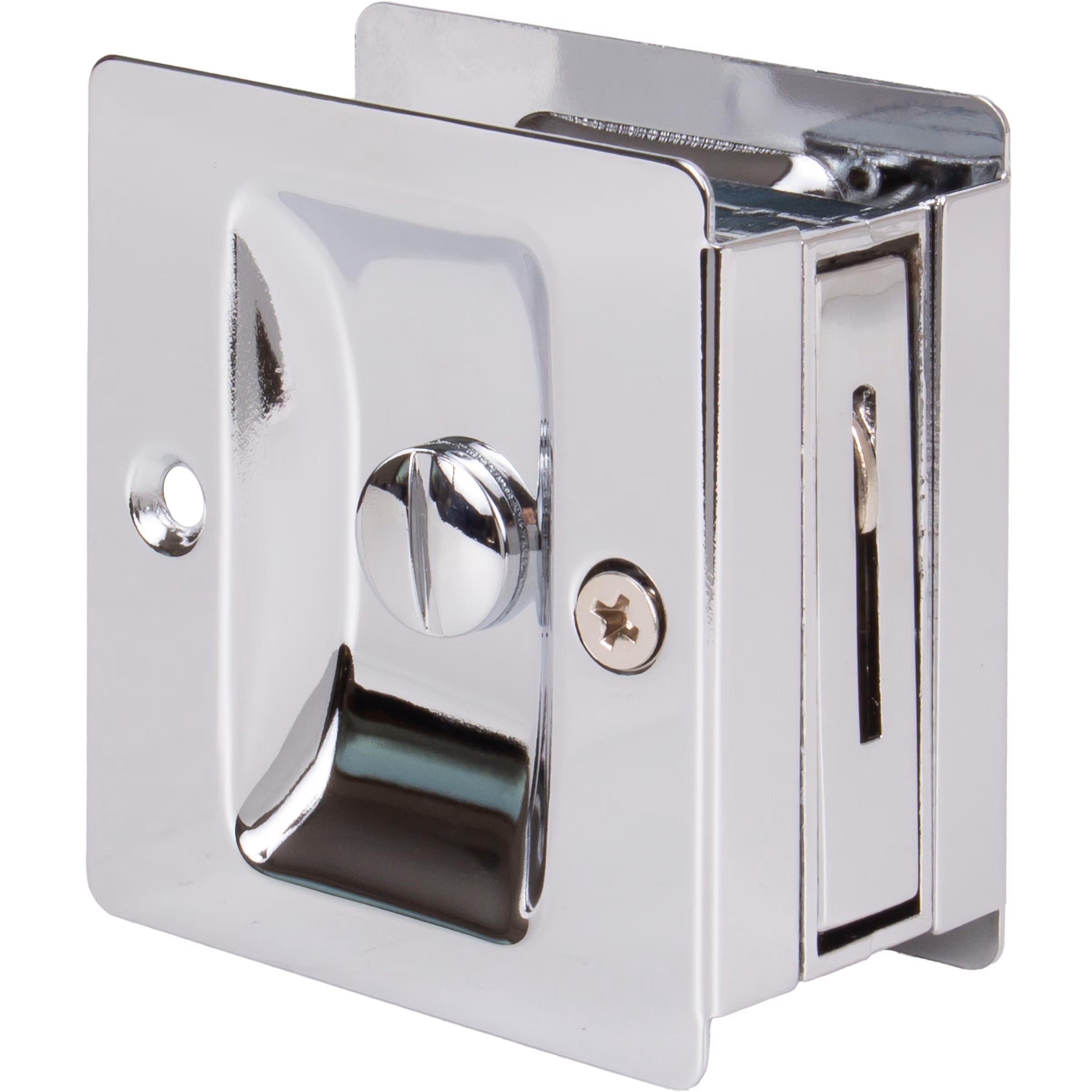 Premium Square Pocket Door Lock, Privacy/Bed/Bath Latch