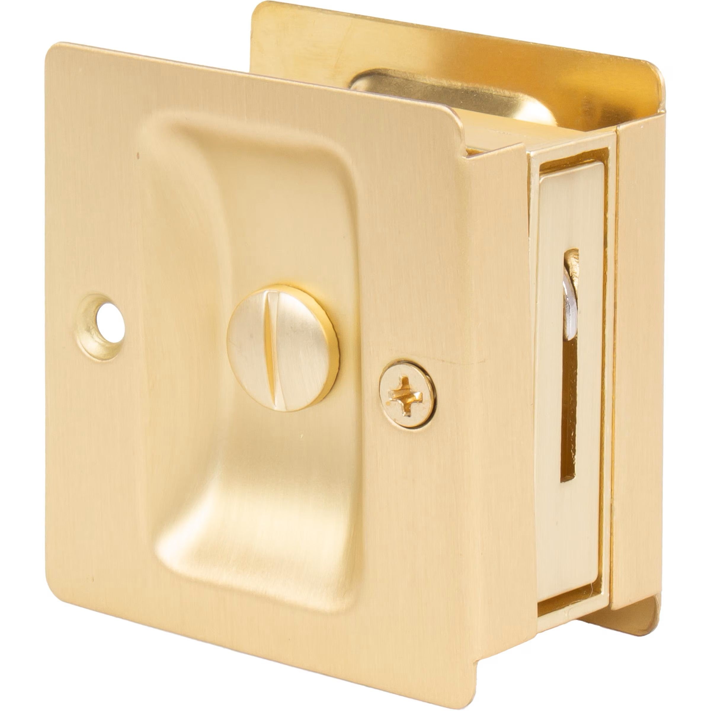 Premium Square Pocket Door Lock, Privacy/Bed/Bath Latch