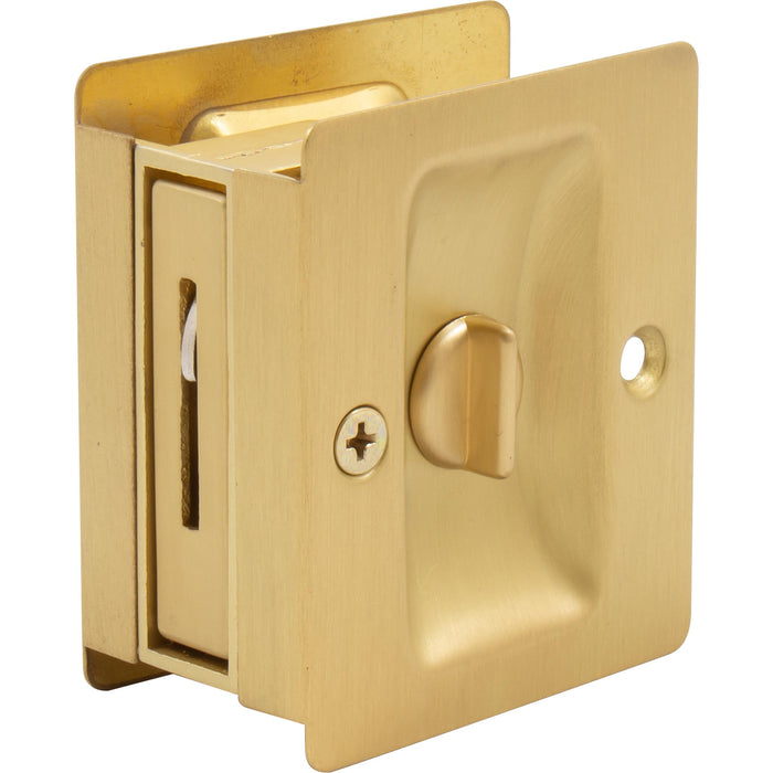 Premium Square Pocket Door Lock Privacy/Bed/Bath Latch — Stone