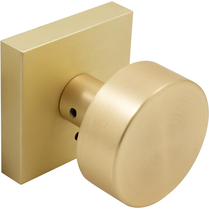 Felibat Front Door Handle,Satin Brass Front Door Lock Set with